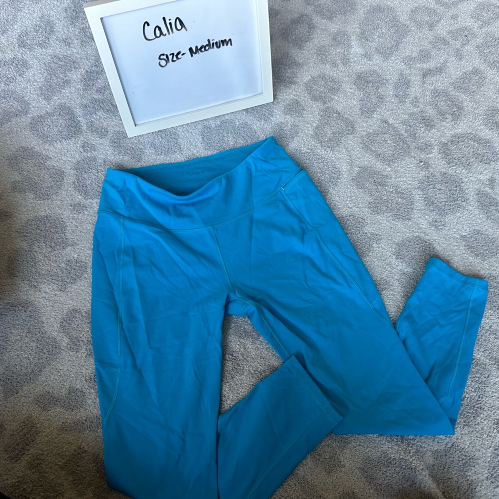 Calia bright blue cropped athletic leggings-medium